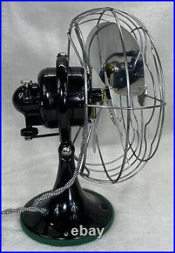 Antique GE quiet Fan. Beautiful Oscillating Desk Fan, Mid 1930s. Just Reworked