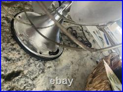 Antique Ge Oscillating Fan Chrome 1930s Effortlessly Working