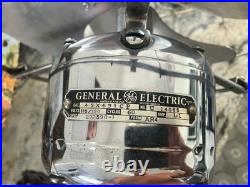 Antique Ge Oscillating Fan Chrome 1930s Effortlessly Working