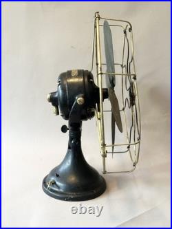 Antique General Electric 16 Big Motor Yoke Black / Brass Desk Fan BMY GE