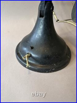 Antique General Electric 16 Big Motor Yoke Black / Brass Desk Fan BMY GE