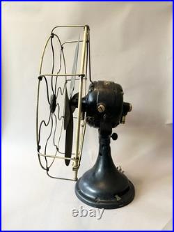 Antique General Electric 16 Big Motor Yoke Black / Brass Desk Fan BMY GE