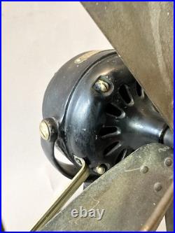 Antique General Electric 16 Big Motor Yoke Black / Brass Desk Fan BMY GE
