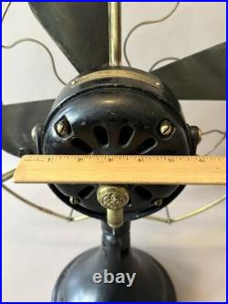 Antique General Electric 16 Big Motor Yoke Black / Brass Desk Fan BMY GE