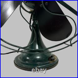Antique General Electric 3 Speed Brass Electric Fan Restored Green Antique General Electric 3 Speed Brass Electric Fan Restored Green