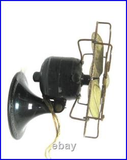 Antique General Electric 6 Brass Blade AC/DC Vintage Electric Fan Wall Mount GE