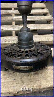 Antique General Electric Alternating Current Pancake Fan Motor, Pat. 1901