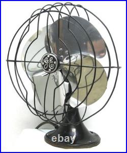 Antique General Electric Atomic Mid Century Shiny Vintage Electric Fan. Runs