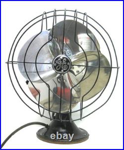 Antique General Electric Atomic Mid Century Shiny Vintage Electric Fan. Runs