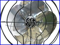 Antique General Electric Atomic Mid Century Shiny Vintage Electric Fan. Runs