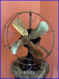 Antique General Electric Blade Blade Tabletop Fan -Working