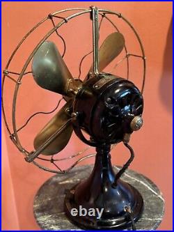 Antique General Electric Blade Blade Tabletop Fan -Working