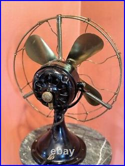 Antique General Electric Blade Blade Tabletop Fan -Working