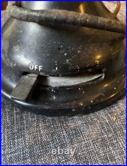 Antique General Electric Brass Blade Fan Industrial Brass Cage 13 Working