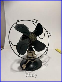 Antique General Electric Brass Fan Green