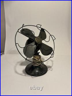Antique General Electric Brass Fan Green