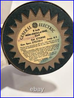 Antique General Electric Brass Fan Green