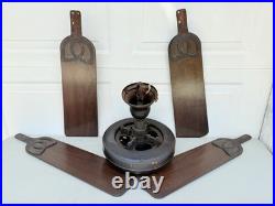 Antique General Electric Cast Iron Ceiling Fan Industrial GE