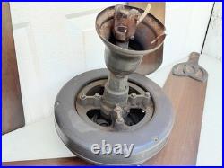 Antique General Electric Cast Iron Ceiling Fan Industrial GE