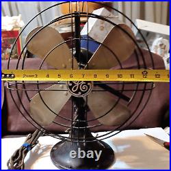 Antique General Electric Cast Iron Oscillating Fan, 110/ 120, 60 Cyc. No 20227