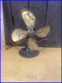 Antique General Electric Company Series G 6 Fan Brass Blades 110 Volts