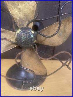 Antique General Electric Company Series G 6 Fan Brass Blades 110 Volts