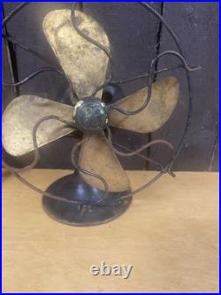 Antique General Electric Company Series G 6 Fan Brass Blades 110 Volts