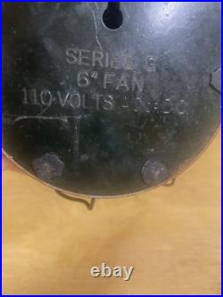 Antique General Electric Company Series G 6 Fan Brass Blades 110 Volts