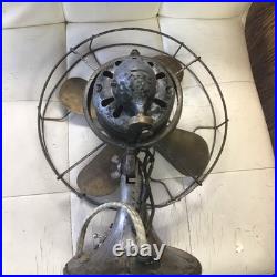 Antique General Electric Desk Fan 12 Inch Brass Blade
