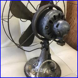 Antique General Electric Desk Fan 12 Inch Brass Blade
