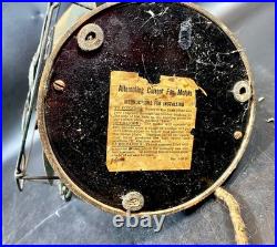 Antique General Electric Desk Fan Green Paint Original Wiring GE 20s