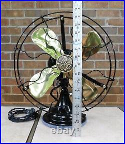 Antique General Electric Fan. 3 Speed, Brass, Cast, Just Reworked. 12 Blades