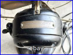 Antique General Electric Fan BMY Big Motor Yoke GE Brass Desk Fan Working