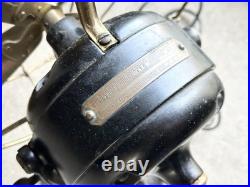 Antique General Electric Fan BMY Big Motor Yoke GE Brass Desk Fan Working