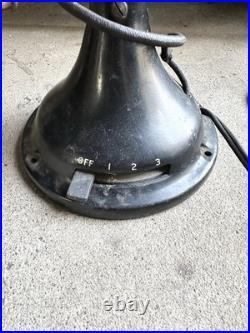 Antique General Electric Fan BMY Big Motor Yoke GE Brass Desk Fan Working