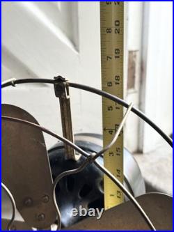 Antique General Electric Fan BMY Big Motor Yoke GE Brass Desk Fan Working