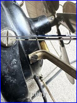 Antique General Electric Fan BMY Big Motor Yoke GE Brass Desk Fan Working