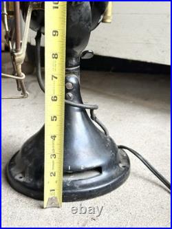 Antique General Electric Fan BMY Big Motor Yoke GE Brass Desk Fan Working