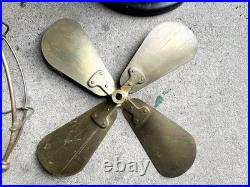 Antique General Electric Fan BMY Big Motor Yoke GE Brass Desk Fan Working