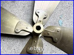 Antique General Electric Fan BMY Big Motor Yoke GE Brass Desk Fan Working