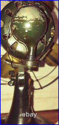 Antique General Electric Fan GE Whiz Vintage 9 Brass Blade Works Unrestored FPR