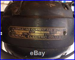 Antique General Electric GE Brass 6 Blade 12 Oscilating Fan Type A0