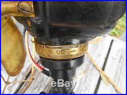Antique General Electric GE Brass Blade Collar Oscillator 13 Cage Fan No 634674