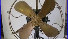 Antique General Electric GE Fan Brass Blades Alternating Current Fan Motor 1901
