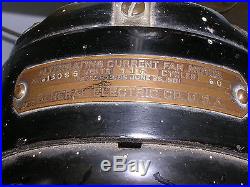 Antique General Electric GE Fan Brass Blades Alternating Current Fan Motor 1901