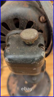 Antique General Electric GE Type AOU 4 Brass Blade Oscillating Fan All Original