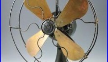 Antique General Electric GE WHIZ 9 Fan with Brass Blades Working