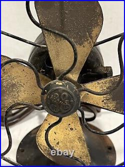 Antique General Electric Miniature Brass Blade Fan Series G 6 Fan Vintage GE
