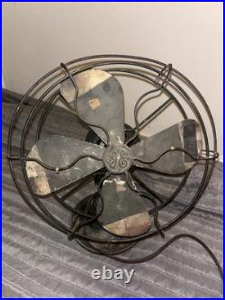Antique General Electric Type AOU AC1 8 inch 3-Speed Fan Vintage see pics works