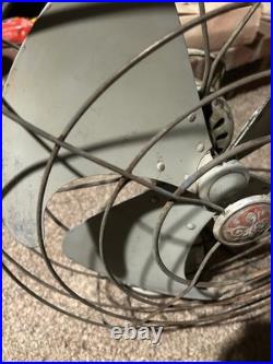 Antique General Electric Vortalex Oscillating Fan GE 18 Heavy Metal Cage VIDEO